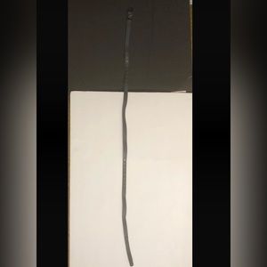 Dark Grey Skinny Leather Belt